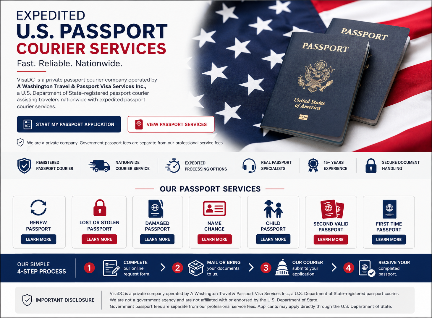 Expedited U.S. passport courier service